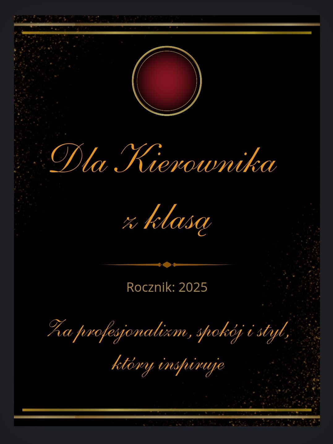 Wino z personalizowaną etykietą — przód