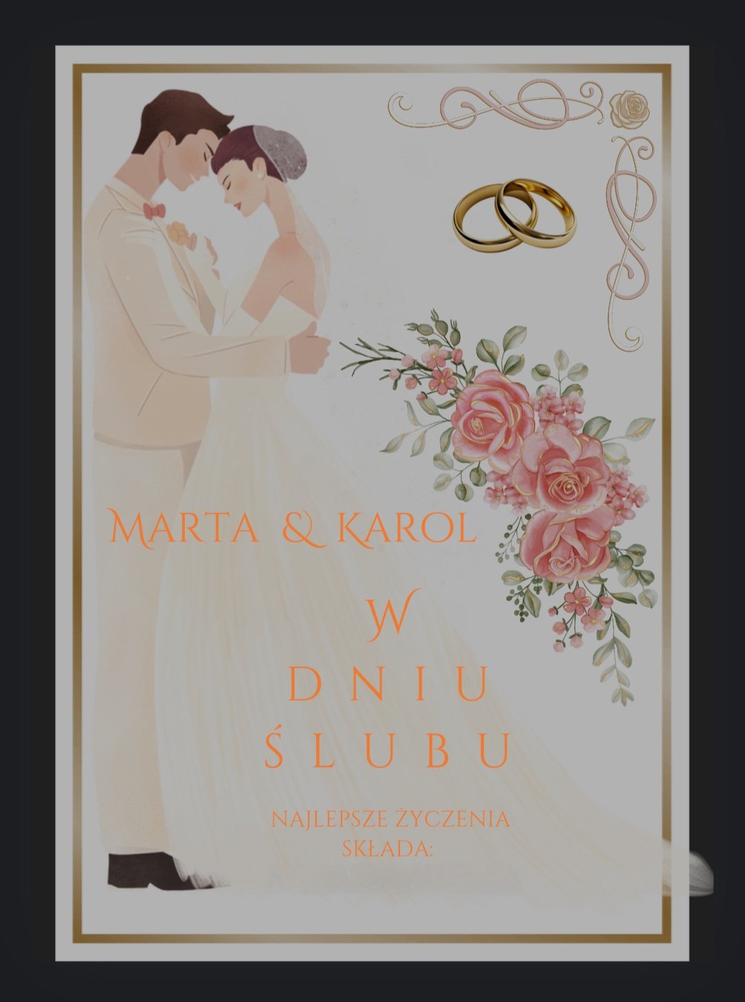 Wino z personalizowaną etykietą — przód